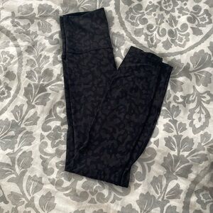 LULULEMON ALIGN HIGH-RISE PANT 25" Size 2 Black / Charcoal multi